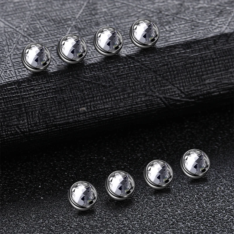 10Pcs/Lot Titanium Microdermal Piercing Crystal Surface Tragus Piercing Navel Skin Diver Dermal Anchor Top Sexy Body Jewelry