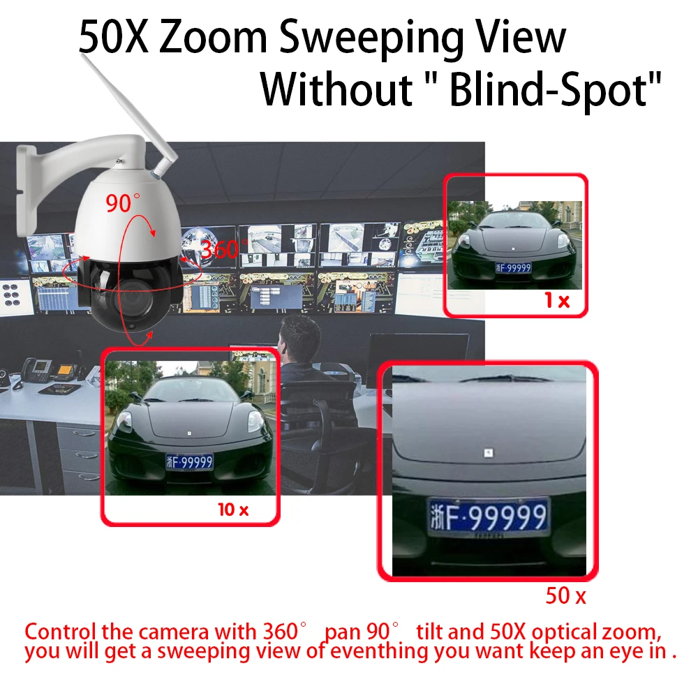 4k 50X 30X Zoom Wifi PTZ IP Dome Camera Outdoor Two Way Audio PTZ Security Surveillance Camera Wireless CCTV IP Cam 8MP ICSEE