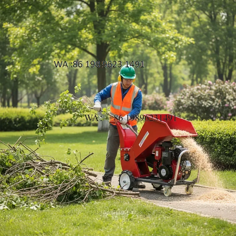 Wmwmnu Portable Wood Chipper Straw Crusher for Animal Feed Garden Waste Processing