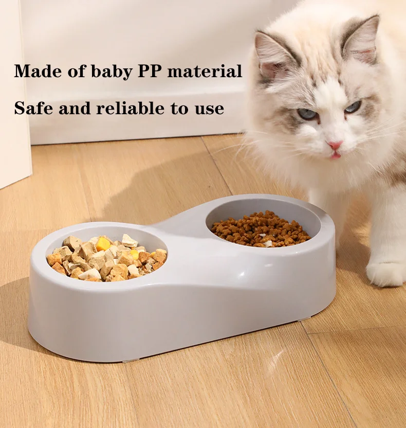 

200ml Double Stainless Steel Pet Bowl Rounded Feed Bowl for Small/Large Dogs Cats Non-Slip Design PC Box Packaging