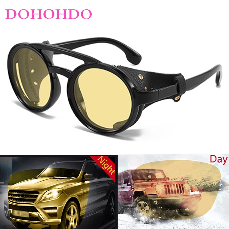 

Polarized Sunglasses Men Women Retro Round Frame Sun Glasses Male Fashion Anti-Glare Driving Night Vision Goggles UV400 Lentes