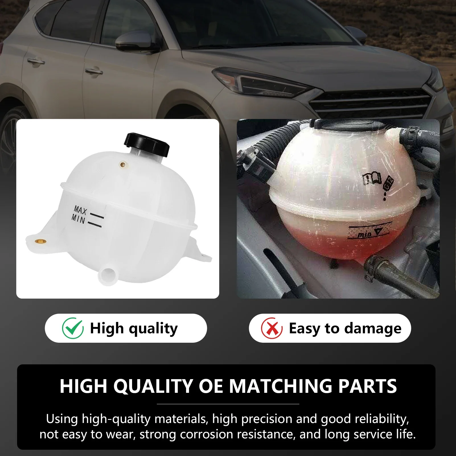 Engine Coolant Overflow Bottle Reservoir Replaces 25431D3600 25431-D3600 25431 D360 Fit for Hyundai for Tucson 2016-2020