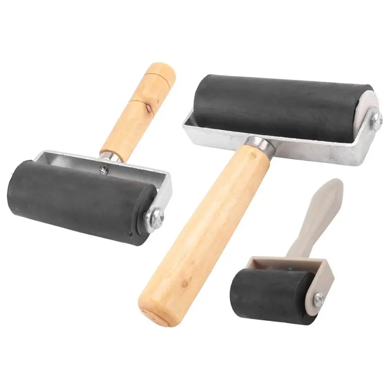 

Набор резиновых валиков ABWR-3 (1,4/2,4/4 дюйма) для трафаретной печати, нанесения краски, обоев, штамповки и склеивания