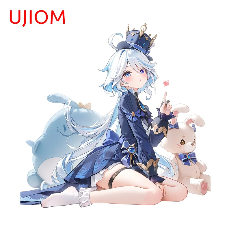 UJIOM Sitting Posture Genshin Impact Furina Wall Sticker Pretty Exquisite Tendy Eye Catching Customizable Decal Wardrobe Decor