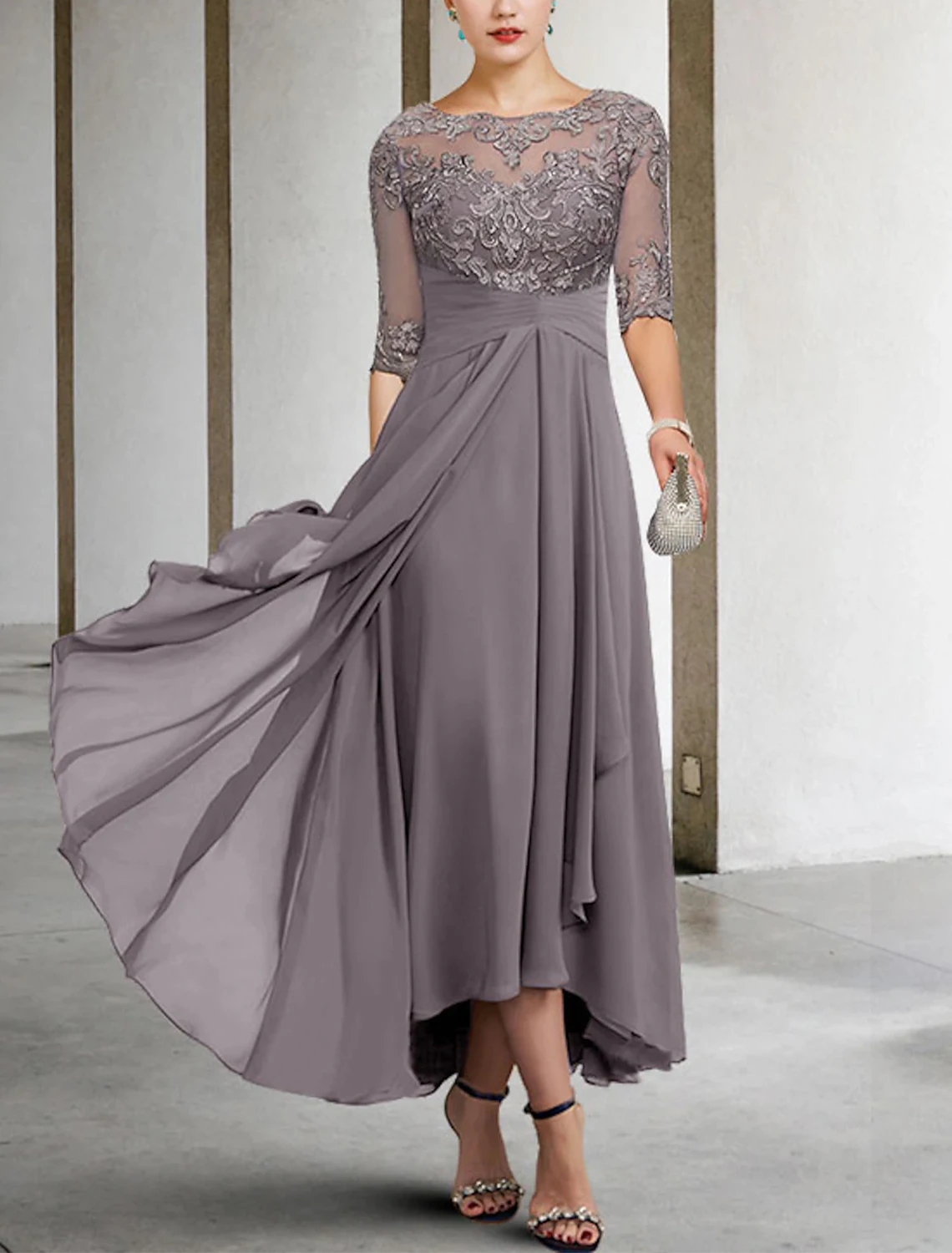 

A-Line Mother of the Bride Dress Wedding Guest Elegant Plus Size V Neck Ankle Length Lace Beading Appliques 2025 free customized