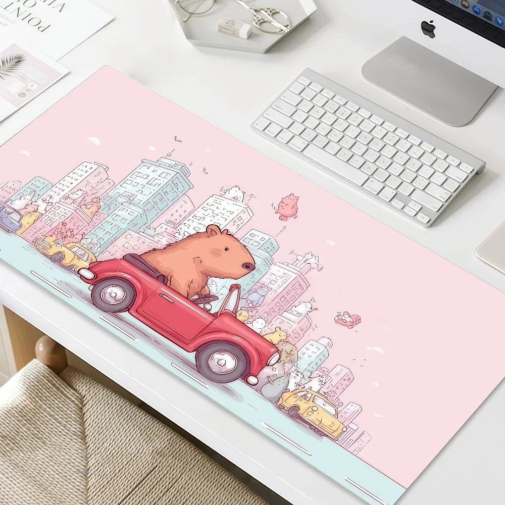 Mouse Pad Non-slip Cartoon Lockedge Capybara Office Cute Student Gaming Thickened Large Writing Cushion MousePad