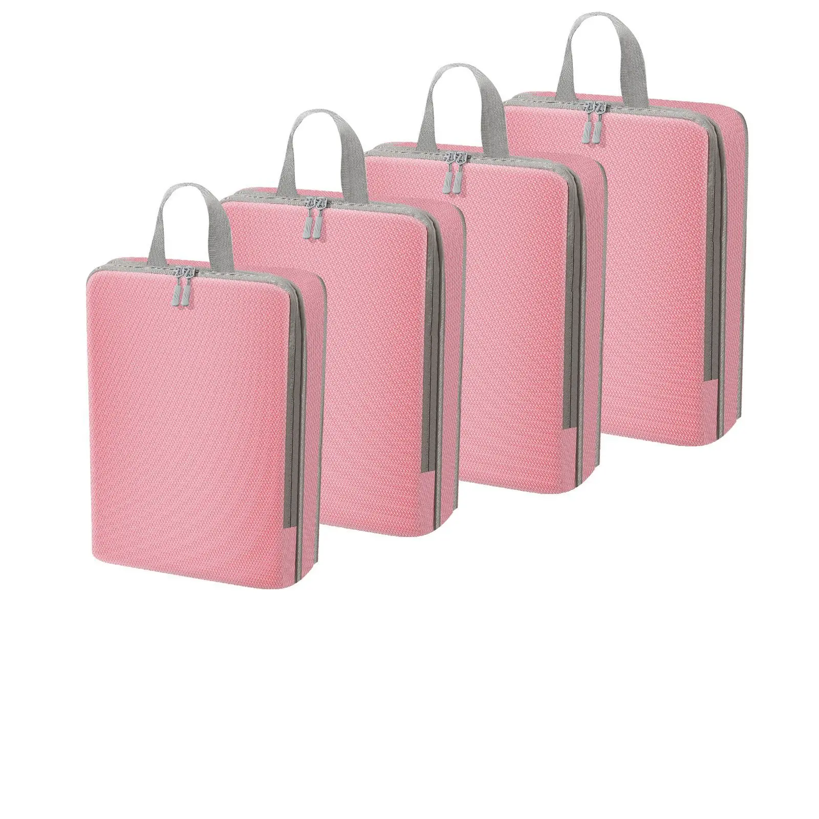

4 Set Compression Packing Cubes for Travel Essentials Compressible Expandable Packing Cubes for Suitcase Luggage Organizer Bags