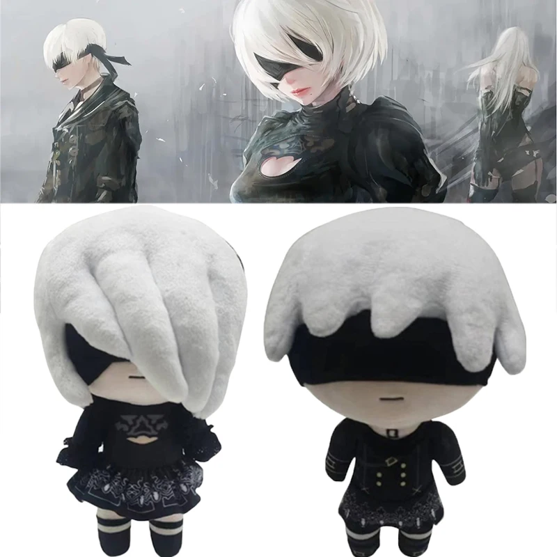 

Nier Automata 2B Plush Toy Cartoon YoRHa No.2 Type B Stuffed Dolls Plushie Figure Sofa Decoration Kids Birthday Christmas Gifts