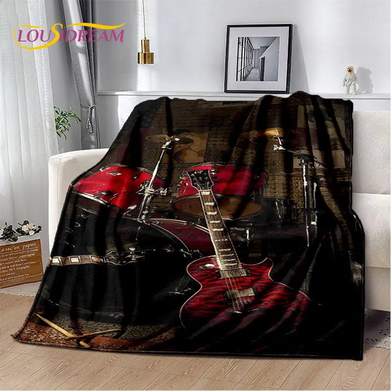 

Drum Kit Music Instruments Soft Plush Blanket,Flannel Blanket Throw Blanket for Living Room Bedroom Bed Sofa Picnic Cover Kids