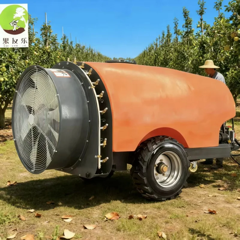 1000L -Safety Tractor-Towed High-Efficiency Sprayer With Motor Pump & Gear For Orchards Farms Fruit Trees-Low Maintenance