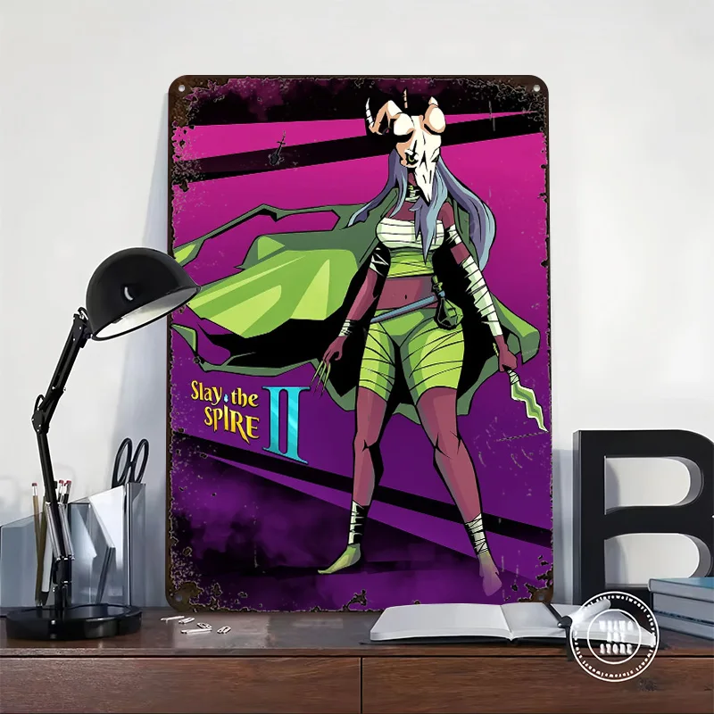 Slay the Spire II Silent Tinplate Poster Custom Wall Art Vintage Metal Signs Retro Tin Plaque for Home Decorations Living Room