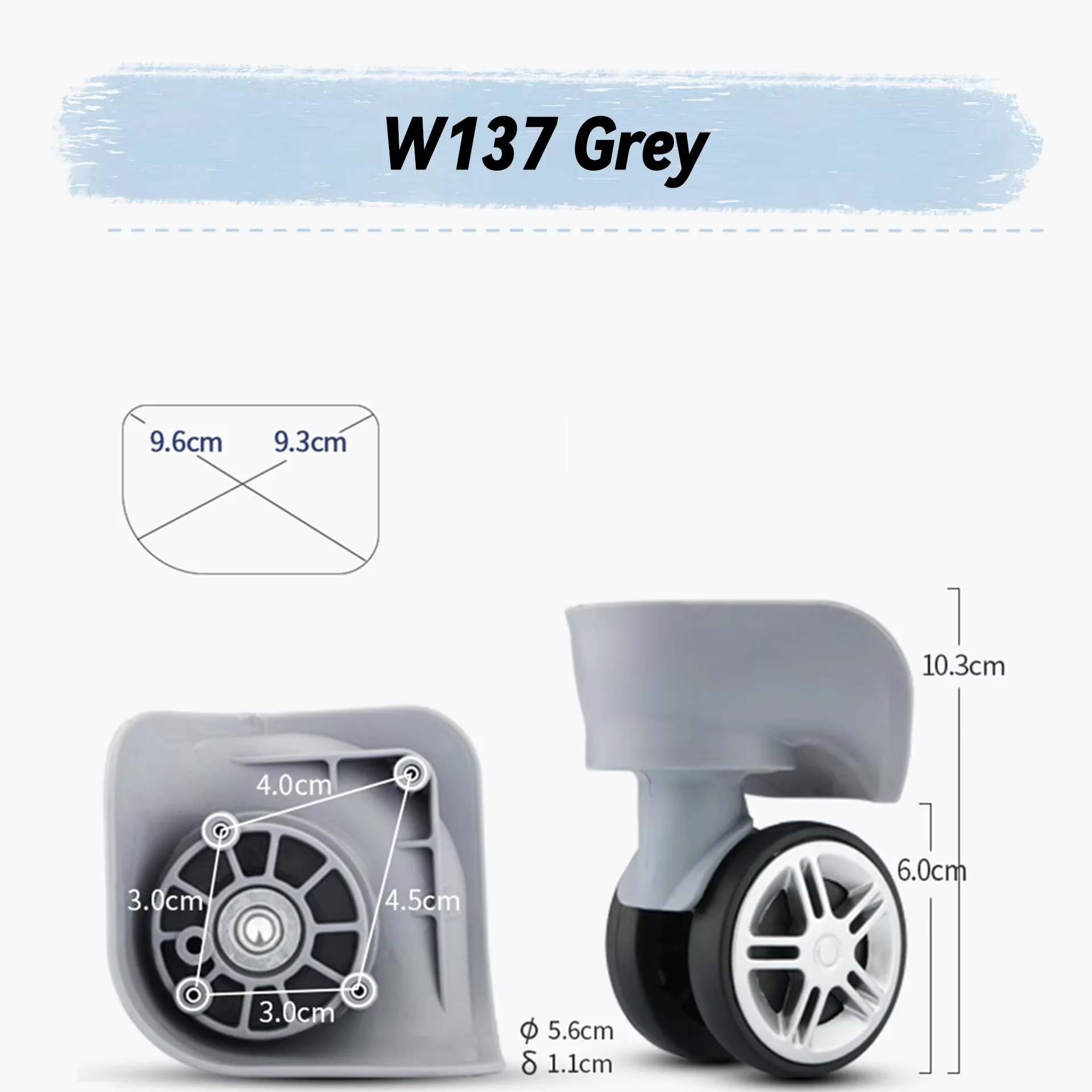 For American Tourister W137 Universal Wheel Replacement Suitcase Rotating Smooth Silent Shock Absorbing Wheel Accessories Wheels