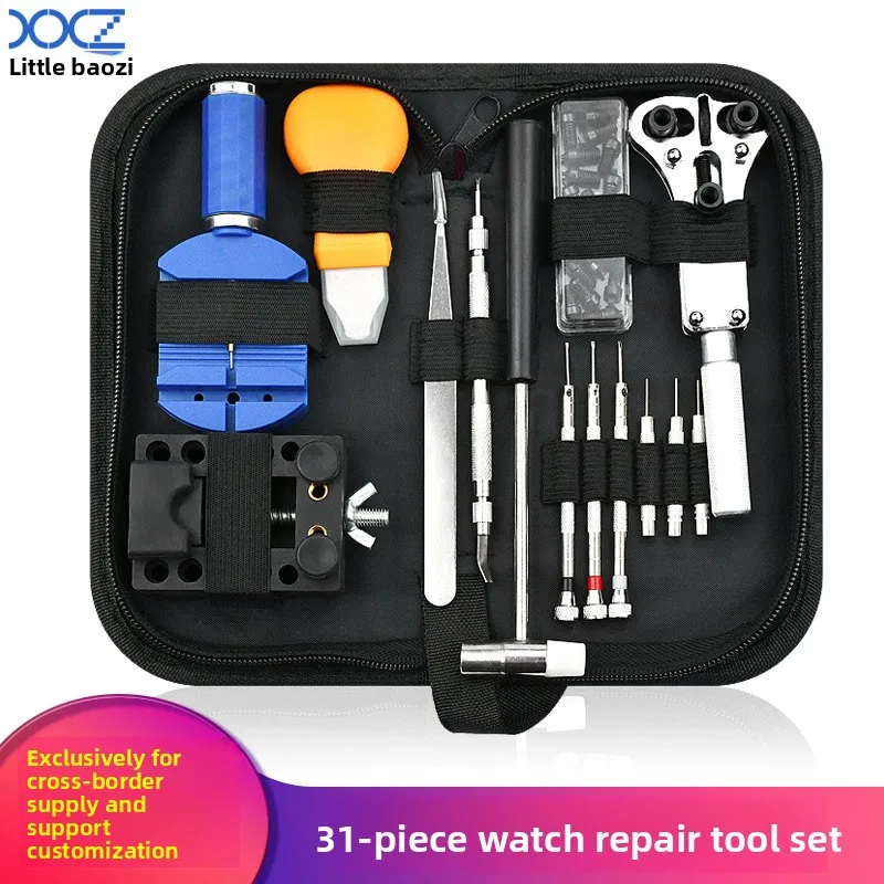 

Watch Repair Tool Set, Storage Bag, Portable and Professionally Compatible, Mechanical Quartz Watch with Operation Guide