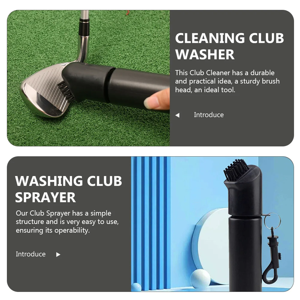 

Club Washer for Golfing Use - Simple Structure Cleaning Tool, Portable Lightweight Brush with Sprayer Function, Great Gift Idea