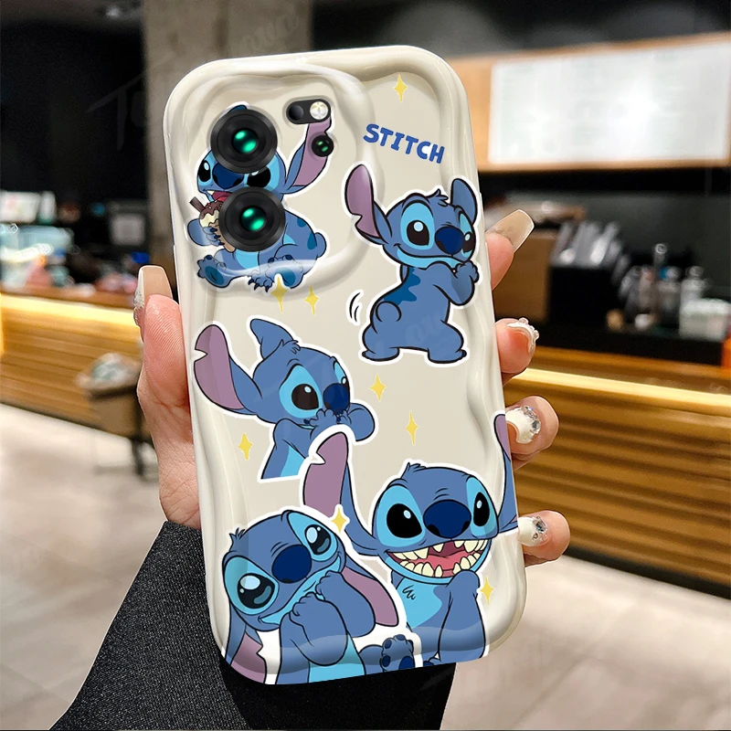 Disney Stitch Wave Clear Phone Case For Xiaomi Redmi 12 12C 12R 11A 13C 10 10C 10X 9 Power 9A 9C 9T 8 K70E K70 K60 K50 Pro Cover