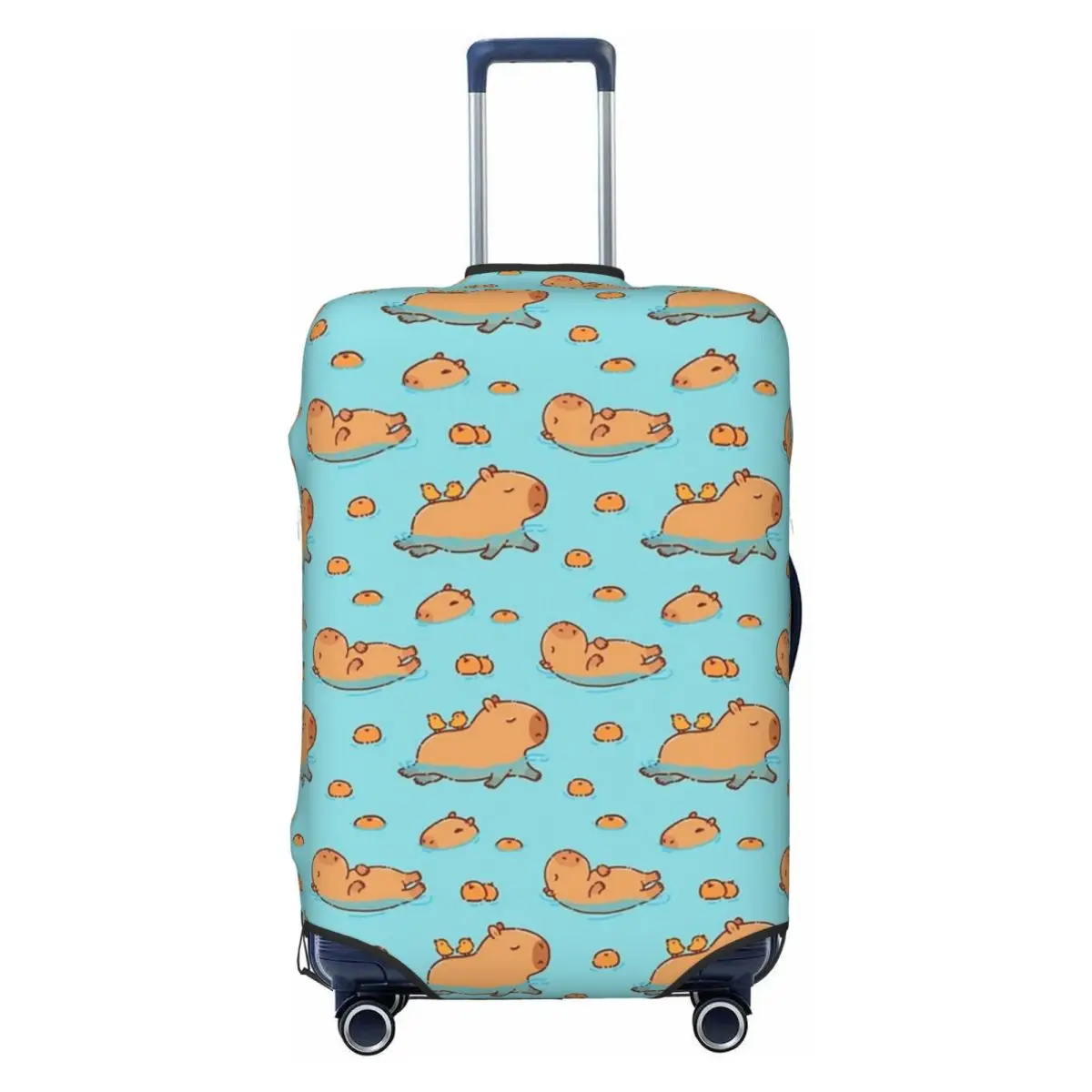 

Custom Capybara Swimming Luggage Cover Cute Cute Animal Suitcase Protector Covers Suit For 18-32 inch