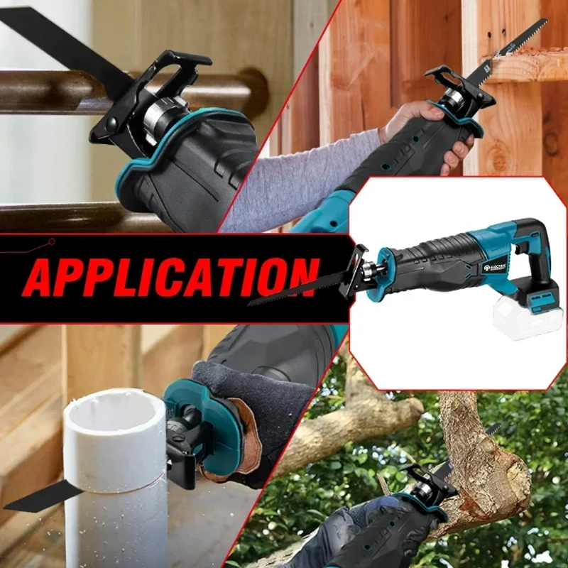 10000SPM Electric Reciprocating Saw Cordless Rechargeable Multifunction Saw Metal Wood Cutting Tools For Makita 18V Battery