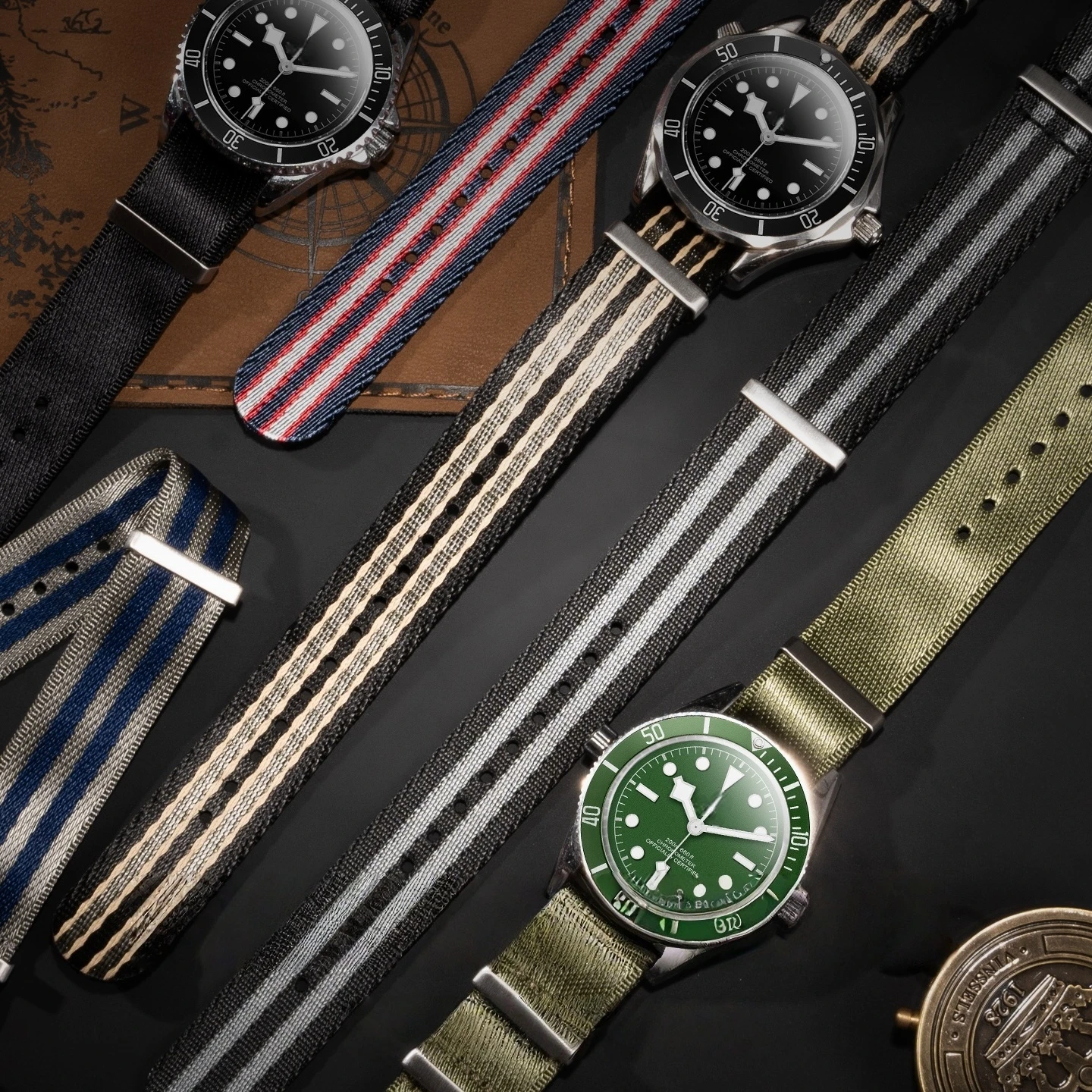 Universal Nylon Watch Strap 20mm 22mm Army Sports Watch Band For OMEGA SEAMASTER007  Wristband For Rolex Tudor Hamilton SEIKO 5 image 2