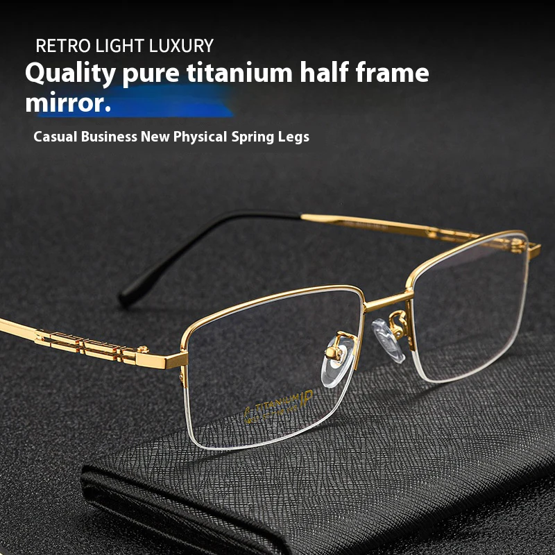 نصف نظارات رجال الأعمال وصفة طبية عالية الجودة متعددة التركيز النظارات البصرية التقدمية نظارات قصر النظر الضوئية
