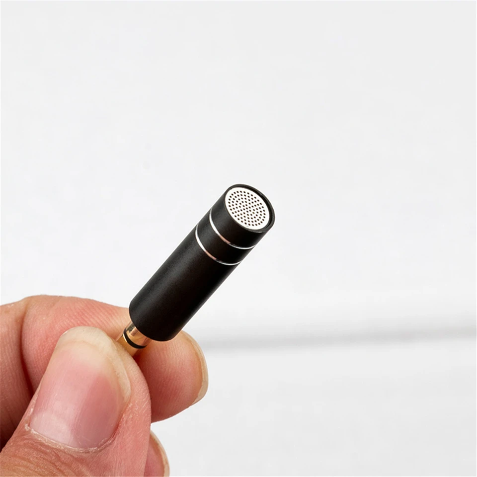 Micrófono mini portátil con conector 3.5mm aux de 4 polos/3 polos para karaoke, grabadora, teléfono móvil, computadora 4
