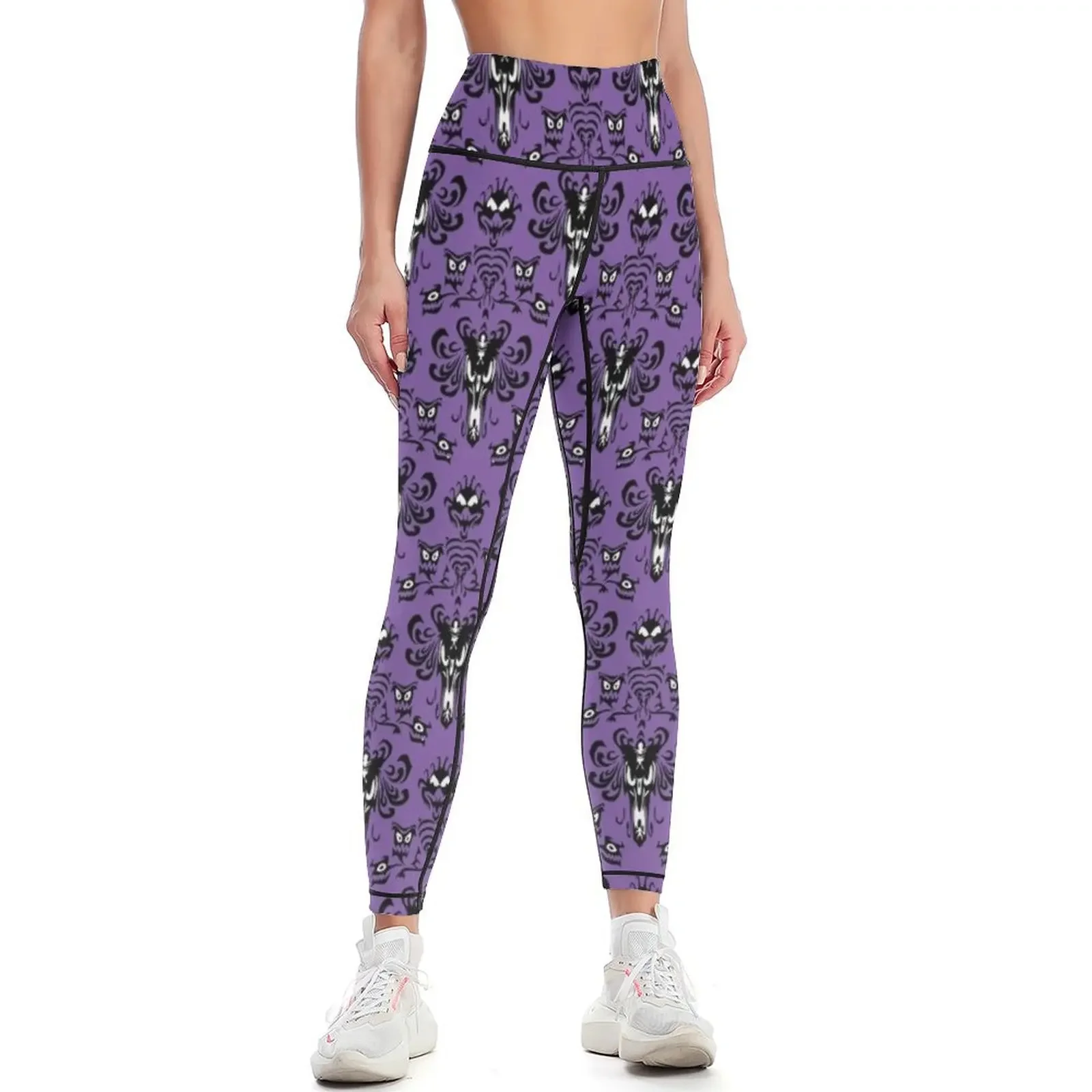 

Haunted Mansion Wallpaper Leggings sports shirts gym Tight fitting woman jogging pants Womens Leggings