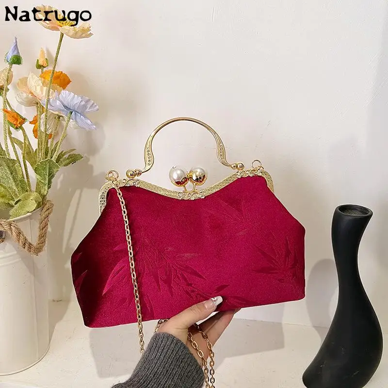 Premium Velvet Women Evening Bag Brand Party Banquet Bag For Ladies Exquisite Wedding Clutch Handbag Shoulder Bag Chain Bolsas