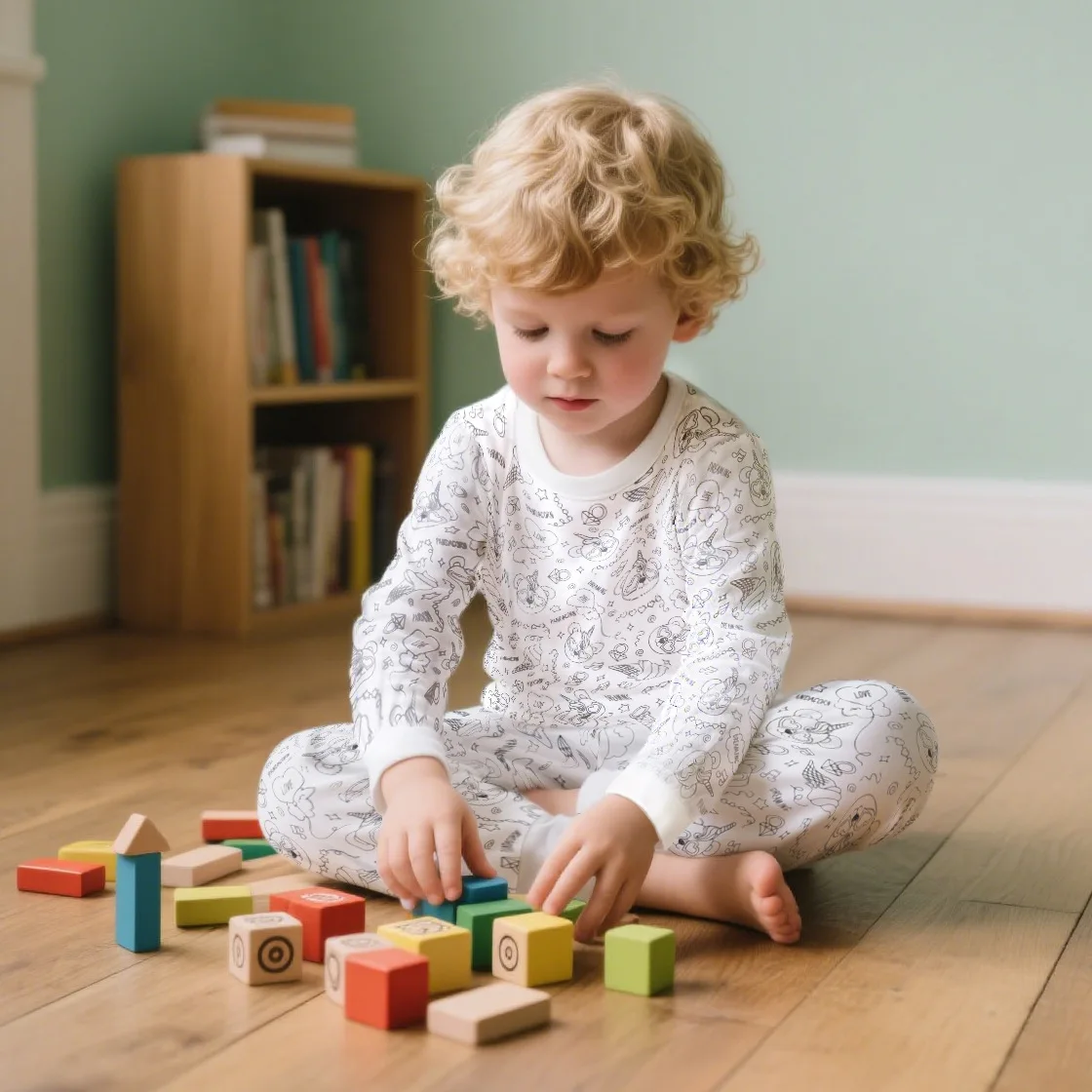 

Детские пижамы с граффити «сделай сам», разноцветный комплект с эскизом для мальчиков и девочек, одежда для дома