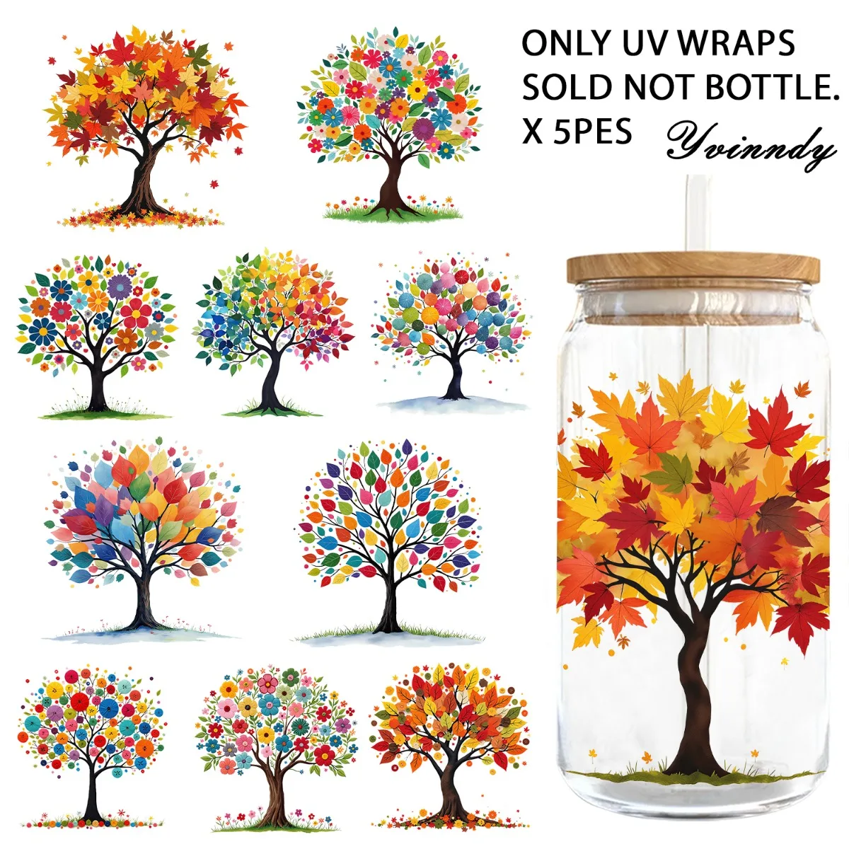 5Pcs/Set Of 16OZ Uv…