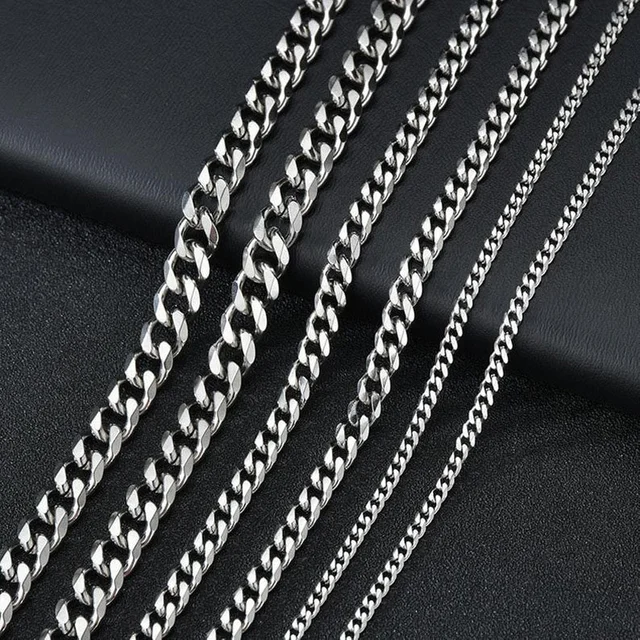 HIYEE NK Cuban Chain dla kobiet Mężczyźni Naszyjnik Biżuteria Prezent Klasyczny styl 50 Długość Do polerowania Nie blaknie Hurtownia mody