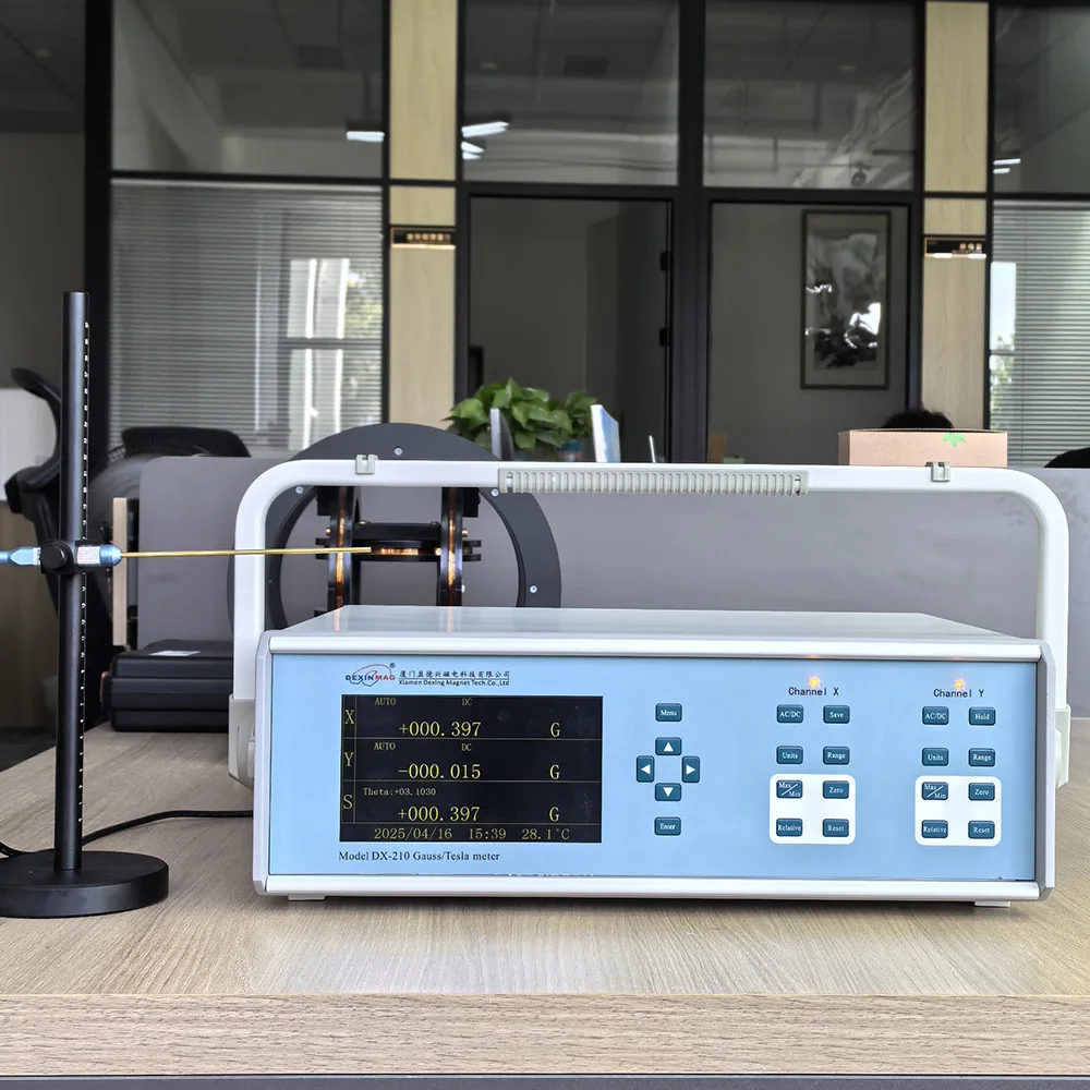 Two Dimensional DX-210 Digital Gauss Meter for  Magnetic Field Measurement