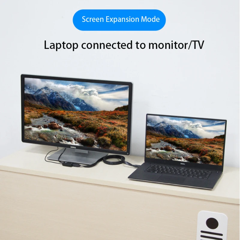 HDMI متوافق مع محول موزع VGA ، عصا تلفاز ذكية ، محول فيديو ، تمديد شاشة ، محطة إرساء ، صوت ، فيديو