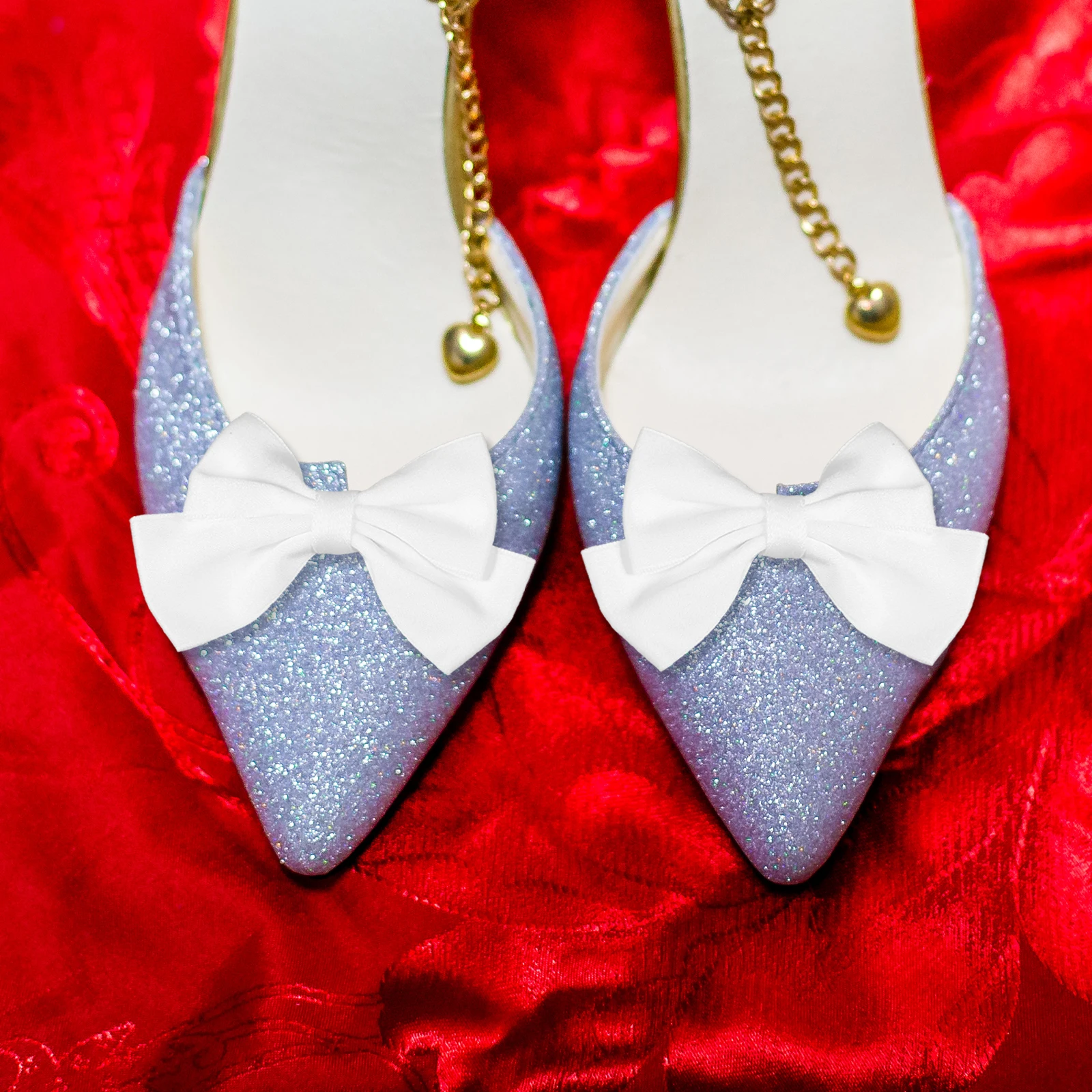 

2pcs Bow Shoe Buckles Cloth Shoe Clips Wedding Shoes Decor Durable Buckle Replacement For Shoes Bridal Bow Buckle