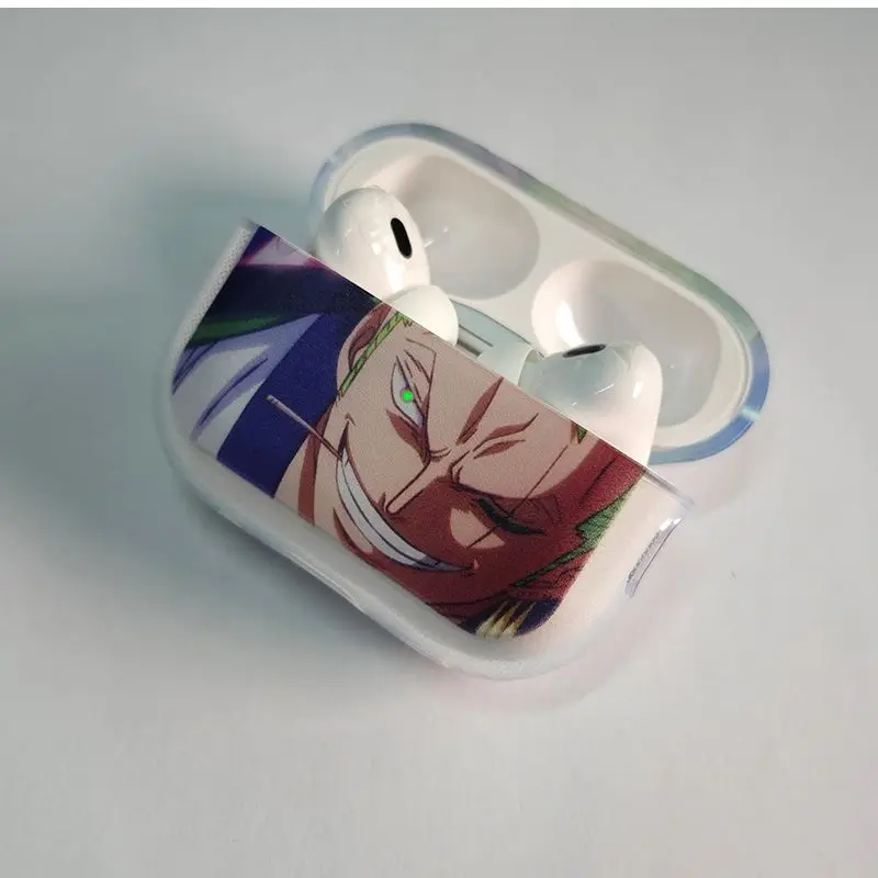 Roronoa Zoro Glowing eyes One Piece Earphone Phone Case for Apple AirPods 1 2 3 Pro 4 Pro2 2nd Cartoon headset headphone Cover - view 4