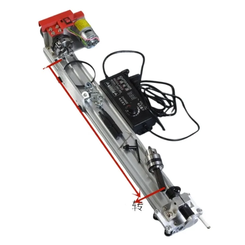 Lathe polishing machine, mini metal woodworking lathe, stepless speed regulation and high precision, mini lathe bead machine