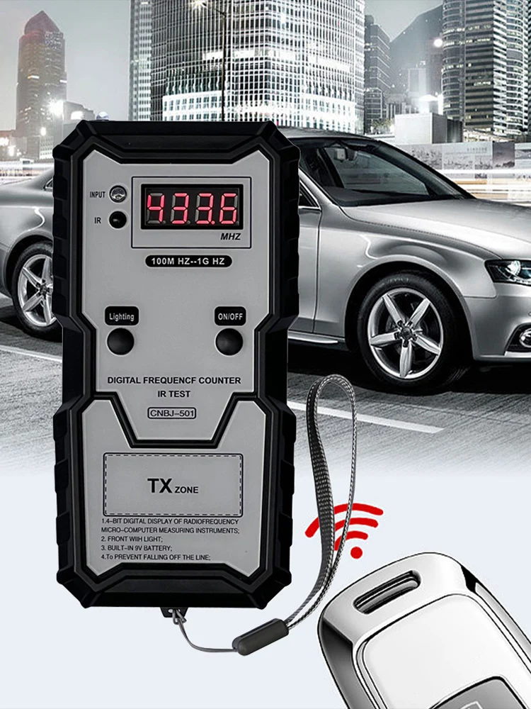 Verificador de frequência infravermelha chave, alta precisão, chaves remotas do carro, testador de frequência infravermelha, à prova de queda, resistente ao desgaste para configurar chaves