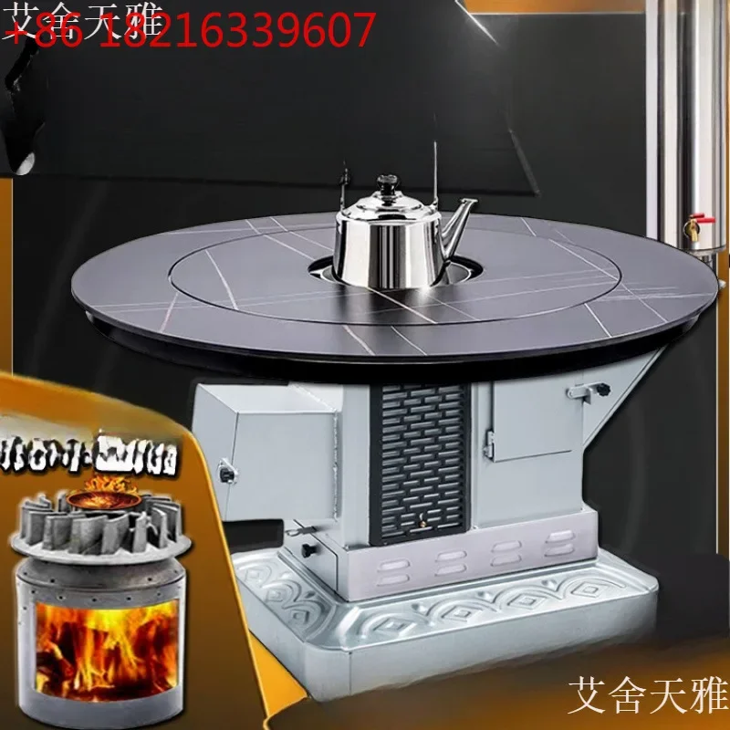 Household cast iron liner gasifier firewood match stove firewood and coal dual-purpose heating furnace