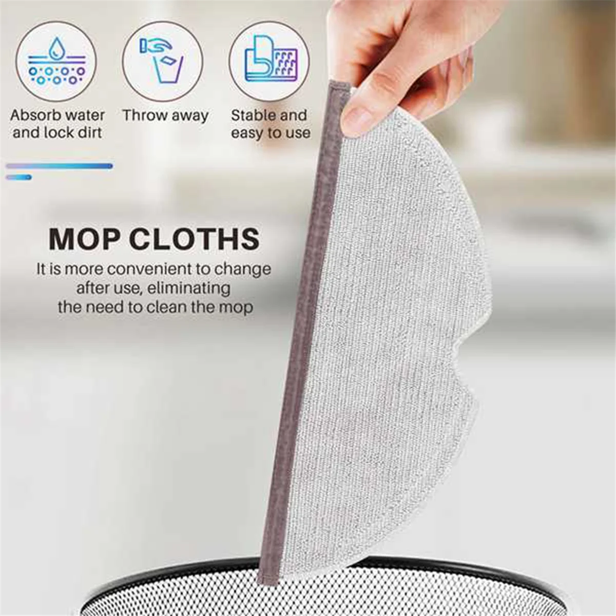 Mopptuch-Zubehör für Xiaomi Roborock Q7 Max / Q7 Max+ / T8 S5 Roboter-Staubsauger, waschbare Mopp-Lappen-Ersatzteile