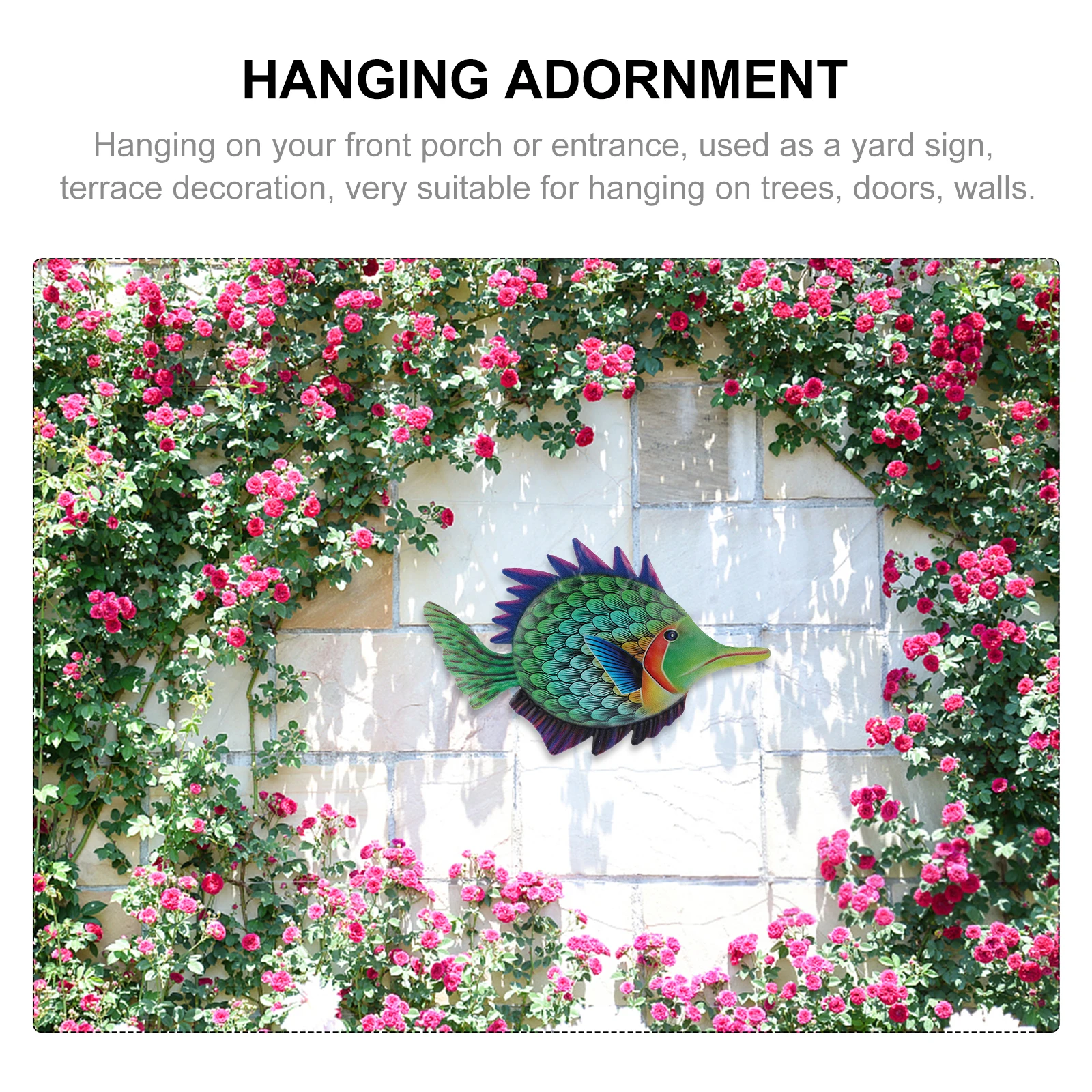 

Metal Fish Hanging Ornaments Home Garden Shop Hotel Bar Decoration Color Fish Indoor Wall Home Hanging