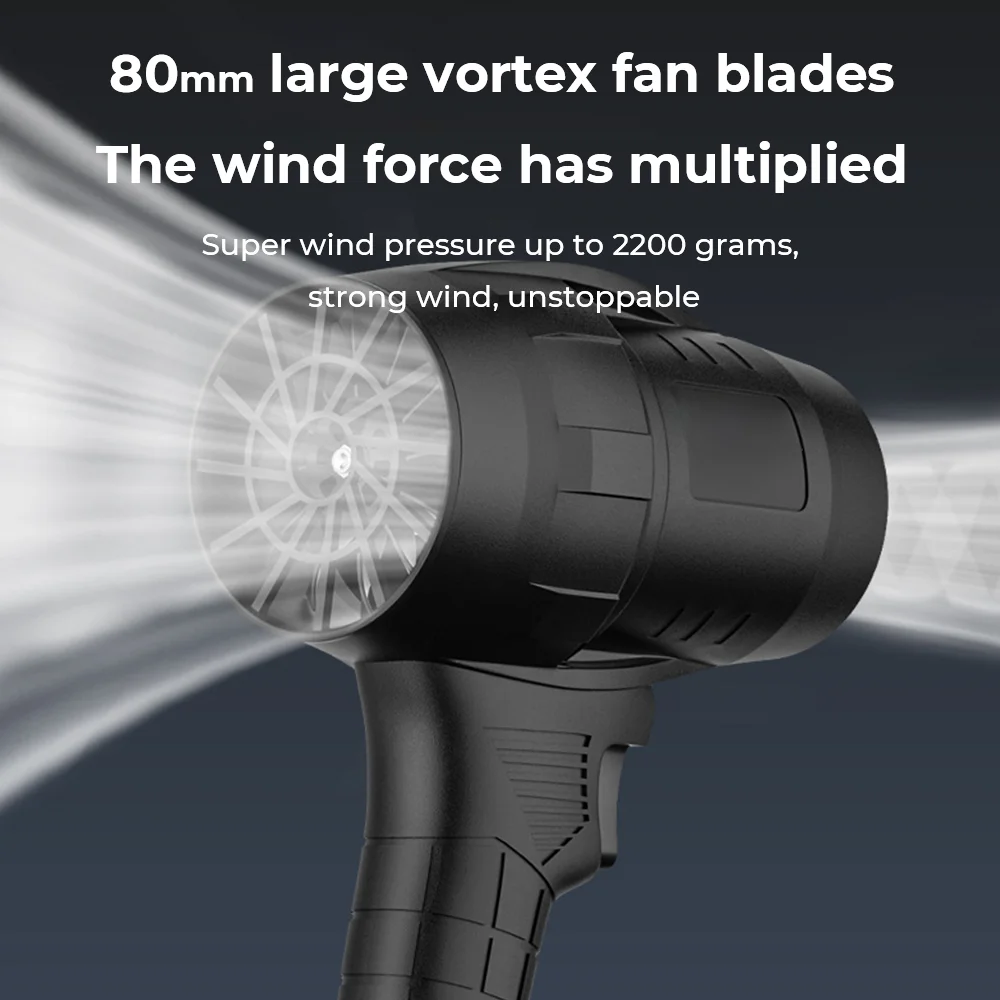 Soplador violento para coche, 40000RPM/min, pistola de aire Turbo Jet, sopladores eléctricos potentes, ventilador violento de mano para batería Makita de 18V