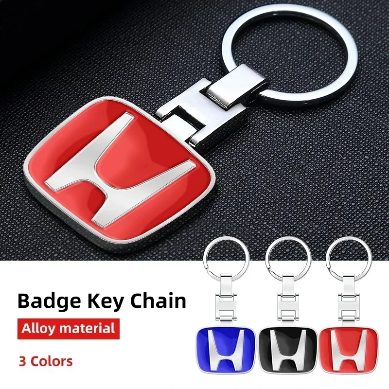 1Pcs Car Emblem Keychain Metal Key Ring Accessories for Honda CR-V STEPWGN Civic Accord City XR-V Envix ODYSSEY VEZEL Fit H