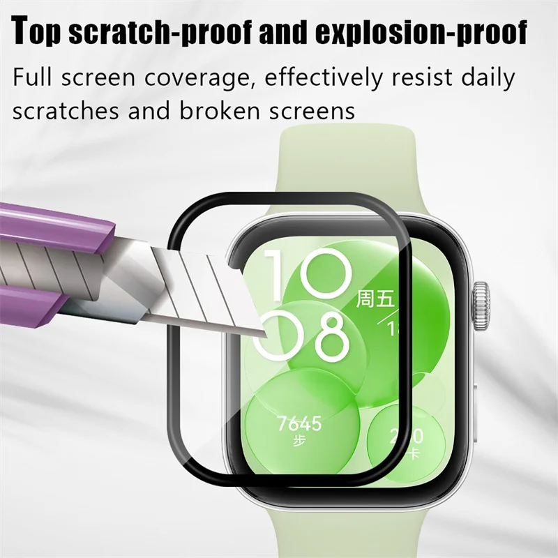 Screen Protector for Huawei Watch Fit 3 3D Curved Screen Protector for Huawei Watch Fit3 Ultra-HD Full Coverage Protective Film