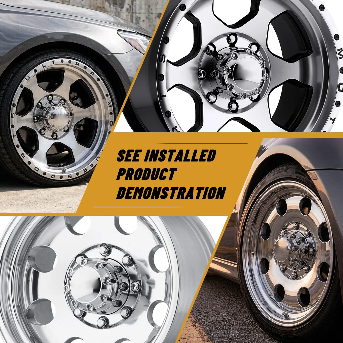 CFPerformance 1/4 Stück 96,6 mm/3,8" Außendurchmesser 90 mm/3,54" Innendurchmesser Kappen für Räder passend für Ultra Motorsports C800909C LG0708-19 51232090F-3 89-9235HM – Detail 3