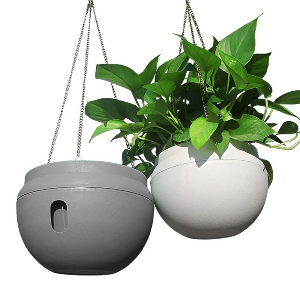 

Flower Pot Chlorophytum Hanging Basket European Style Succulents White Flowerpot