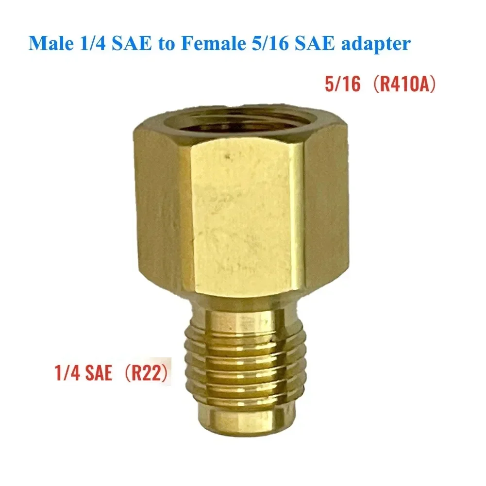 Adaptor R410a Adapter 1/4 SAE To 5/16 SAE 1/4-5/16 SAE Adapter Air Conditioner Conditioner Adapter Quick Connect