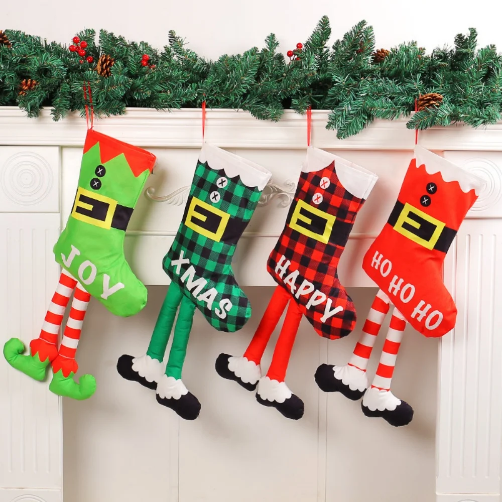 

Christmas Stockings With Long Legs Sock Personalized Xmas Hanging Home Gift Decorations For Holiday Decor Easy To Use