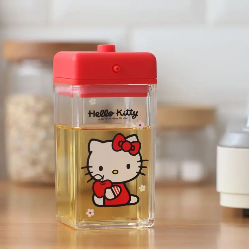 Hello Kitty Oil Can Anime Sanrio serbatoio dell\'olio a prova di perdite sigillo di controllo dell\'olio quantitativo cucina salsa di soia per uso