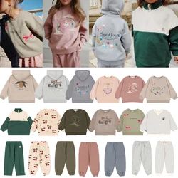 Boys Children Sporty Hoodies Clothes 2024 New KS Girls Cute Sequin Sweatshirt Pants Children Casual Jacket Trousers Outwear Set