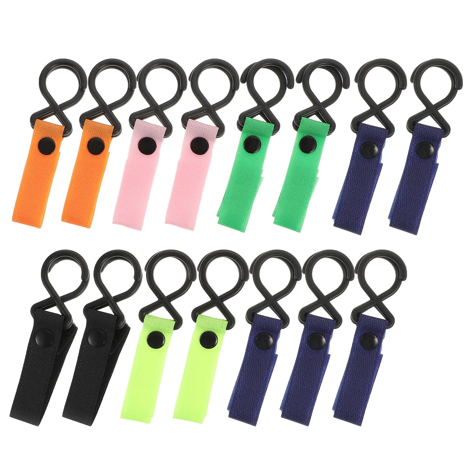 

15Pcs Stroller Hooks Durable Non-Slip Pushchair Hangers for Nursing Bags Baby Supplies Diaper Bag Holders Multipurpose Use