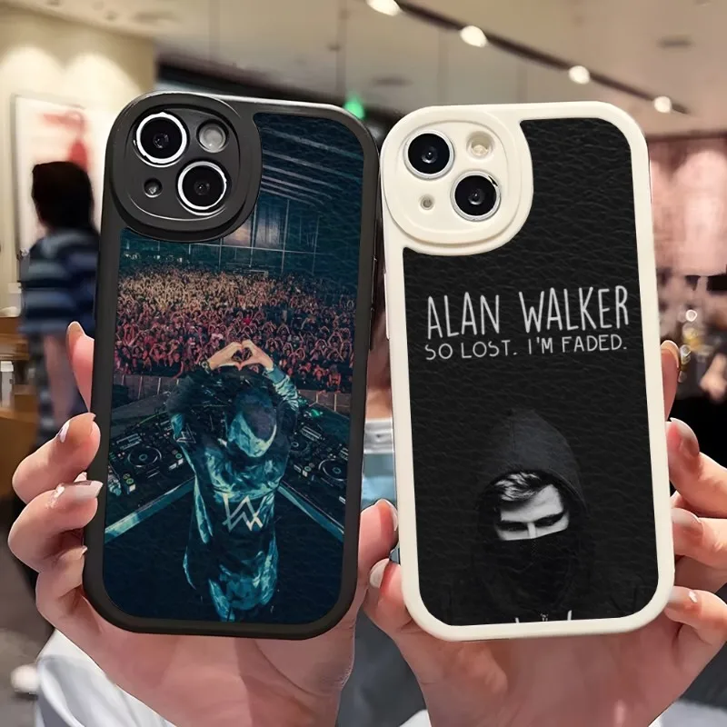 Music Singer Alan Walker Phone Case For Iphone 13 Pro Max 15 11 14 12 Mini X Xr Xs 7 6 8 Puls Se Lambskin Silicone Cover