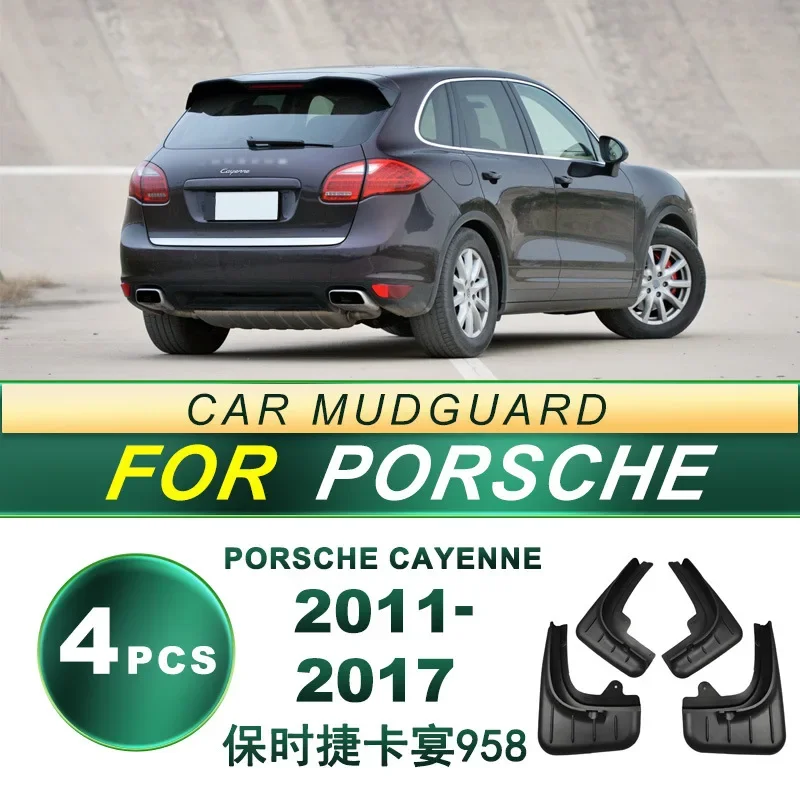for Porsche Cayenne 92A 958 2011~2017 2012 2015 2016 Mud Flaps Mudguard Fenders Anti-splash Guards Front Rear Wheels Accessories